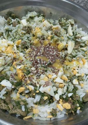 Una foto de Arroz con Carne y Espinacas