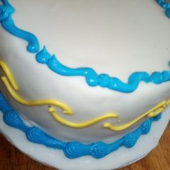 A picture of Blueberry marble cake.