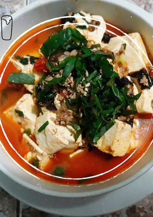 Hình của món Đậu hũ nấu cay.