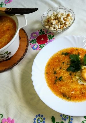 Csurgatott tojásleves recept fotója