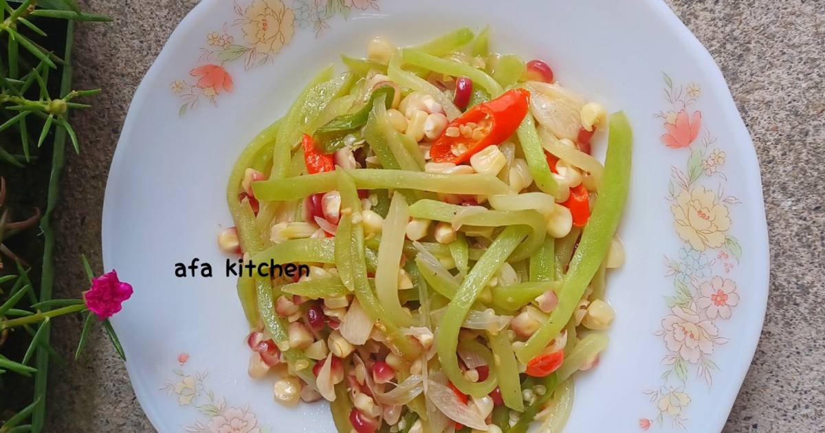 Resep Tumis Labu Siam&ampjagung Ungu Mudah dan Praktis Dihidangkan