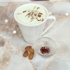 Saffron Almond Milkshake A picture of Saffron Almond Milkshake.