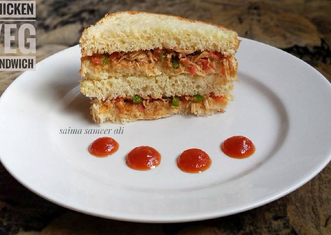 Chicken veg sandwich Recipe