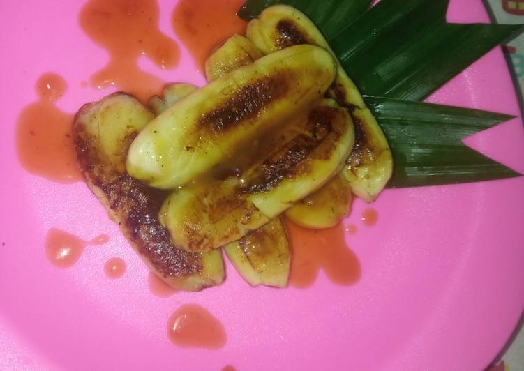 Pisang bakar karamel