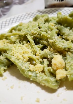 Una foto de Fideos de Espinaca Caseros