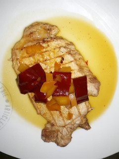 Una foto de Lomo de cerdo en salsa chutney de durazno