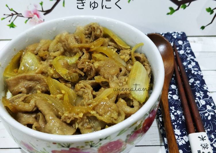 Resep 3. Beef Yoshinoya with Rice Anti Gagal