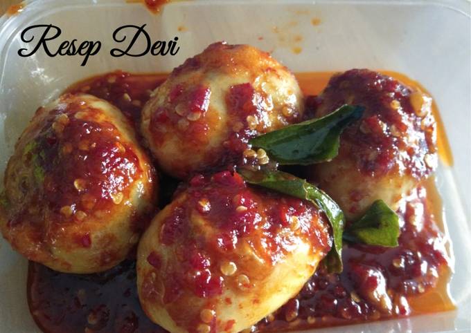 Resep: Telur balado pedas manis Sederhana Dan Enak