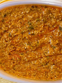 Una foto de Boloñesa con base de berenjena en Thermomix