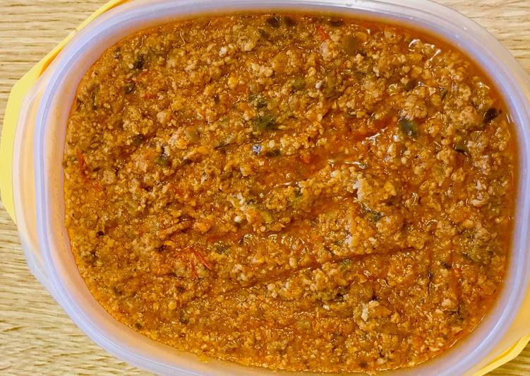 Boloñesa con base de berenjena en Thermomix