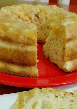 Una foto de Budín de arroz Yamaní y manzana (sin harina)