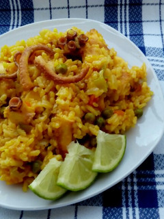 Una foto de Arroz con pulpo