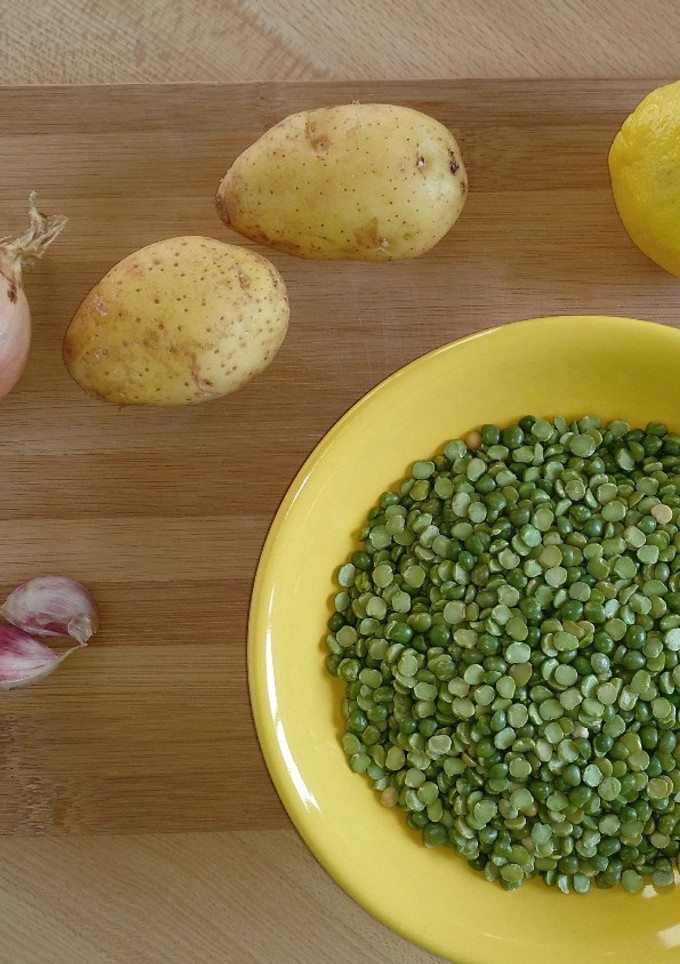 Una foto de Crema de guisantes