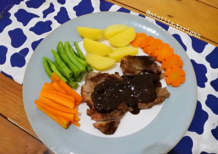 Resep Beef Steak With Blackpepper Sauce, Bikin Ngiler