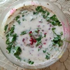 A picture of Pomegranate raita.