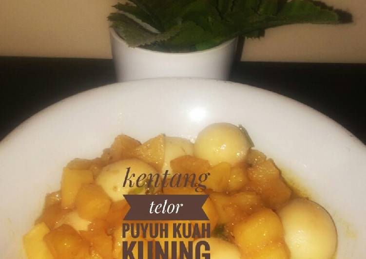 Resep Kentang telor puyuh kuah kuning Anti Gagal