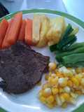 Beef steak creamy sauces