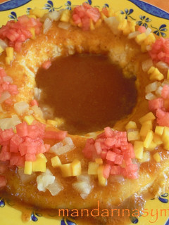 Una foto de Pudding con caramelode melocotón