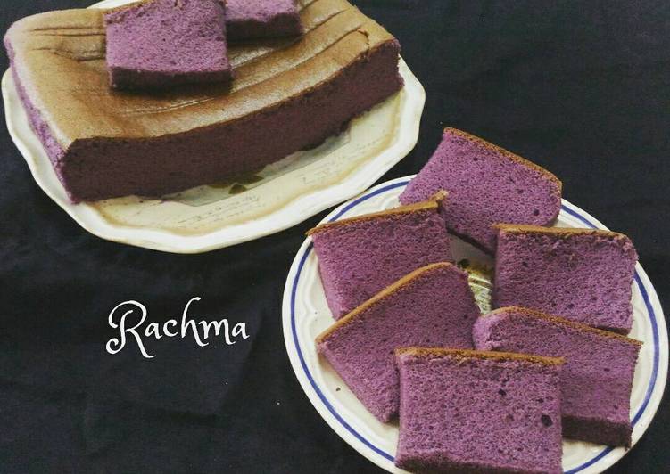 Cara Membuat Ogura Cake Taro (Purple Sweet Yam) Anti Gagal