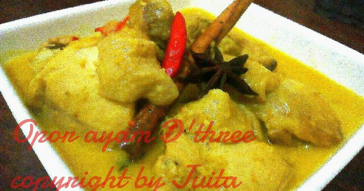 Resep Opor Ayam Oleh Juita Kristy Cookpad