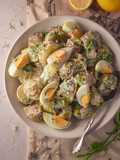 My Wild Garlic & Lemon Potato Egg Salad