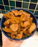 Thịt ba rọi kho củ cải muối