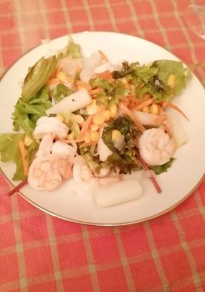 Ensalada de Camarones con Espárragos Rezepthauptbild