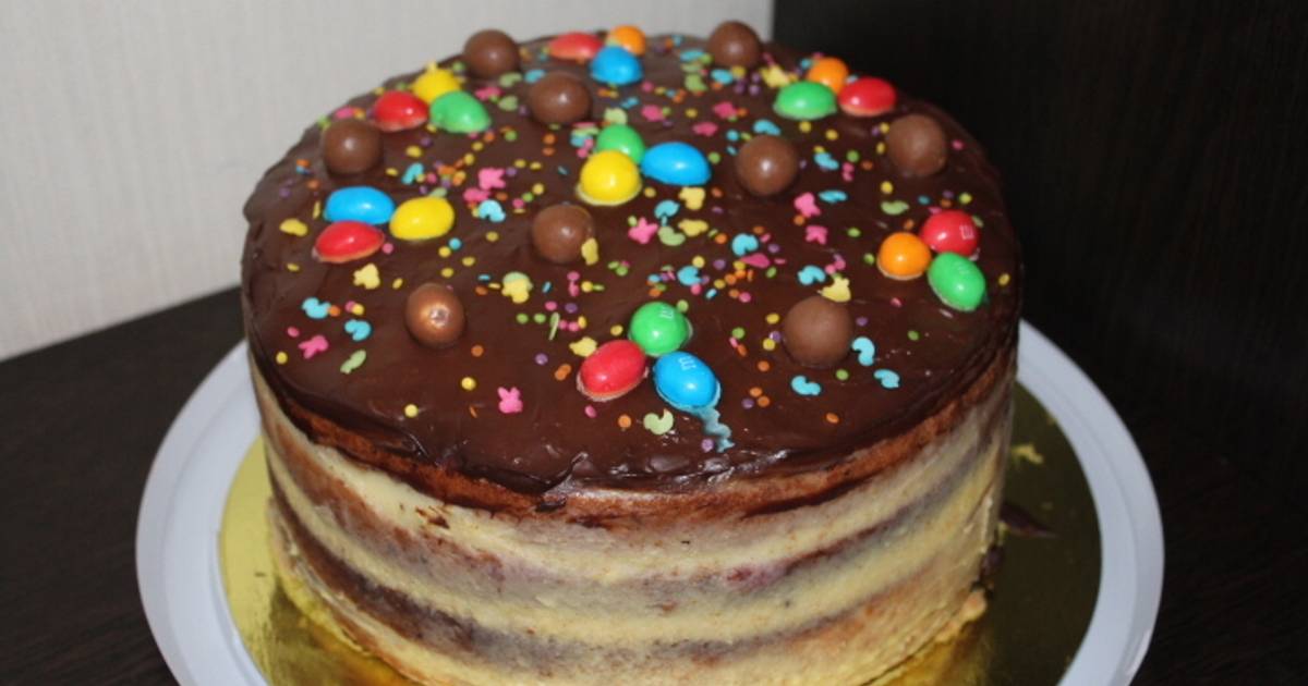 Недорогой бисквитный торт с фото