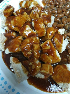 A picture of Naked Chicken Nuggets with Batch 89 Peppered Barbecue Sauce.
