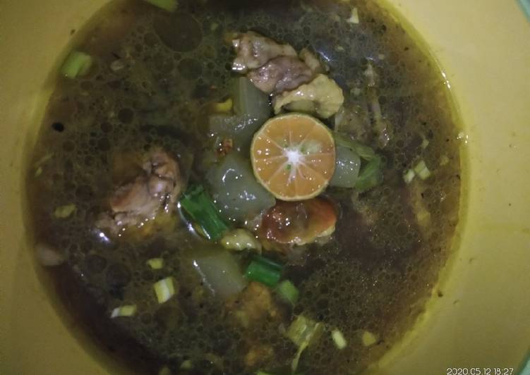 Rawon Ayam dan Labu Putih