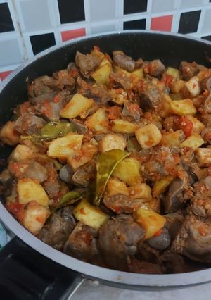 Foto resep Sambal kentang tahu hati ampela