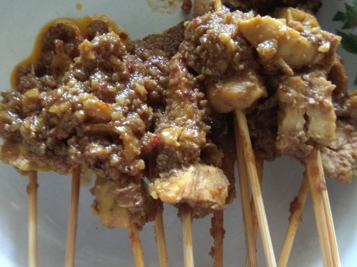 Resep Sate ayam bumbu kacang super simpel Anti Gagal