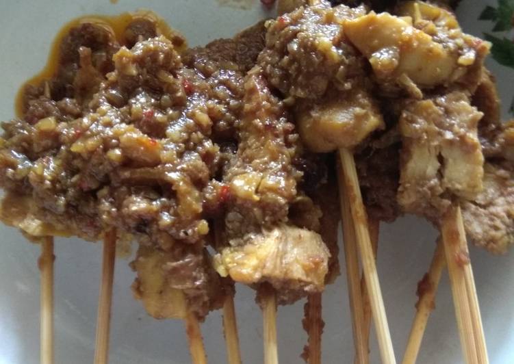 Resep Sate ayam bumbu kacang super simpel oleh fitri 