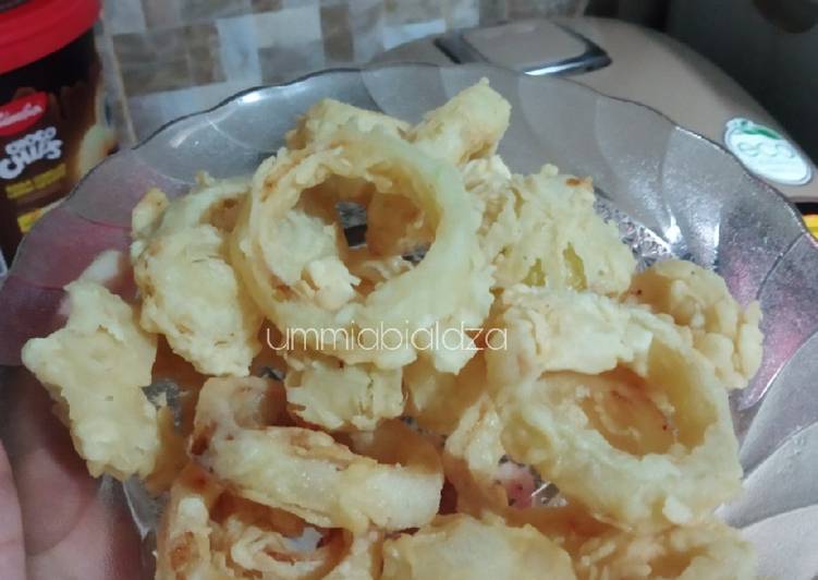 Bagaimana Membuat O ring Bombay crispy, Bikin Ngiler