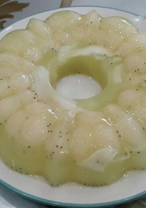 Foto resep Puding kelapa melon