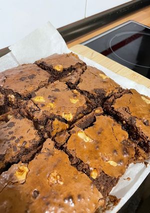Una foto de Brownie estilo coulant