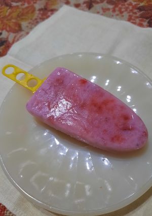 Una foto de Helado rosado
