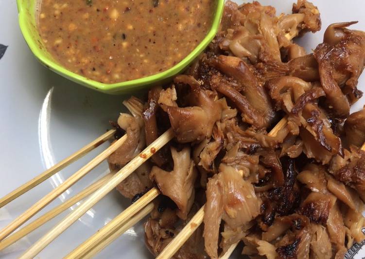 Anti Ribet, Buat Sate Jamur Saus Kacang Sangrai irit anti gagal