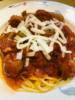 A picture of Sausage Spaghetti 🍝 Sauce.