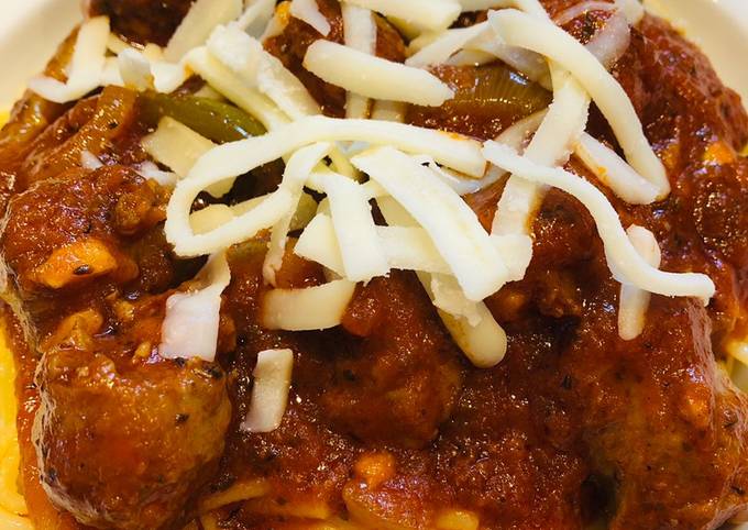 Recipe of Super Quick Homemade Sausage Spaghetti 🍝 Sauce