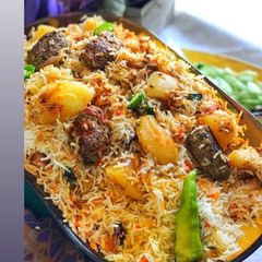 Kabab karahi biryani A picture of Kabab karahi biryani.