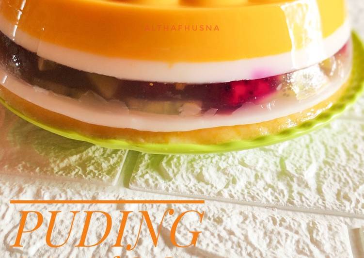 Resep 60. Puding Mangga Buah Kaca | Langkah Membuat 60. Puding Mangga Buah Kaca Yang Enak dan Simpel