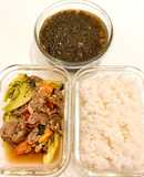 Cơm ngon nhà Huý 🏡: Bò xào rau củ - Canh rong biển thịt bò