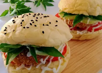 Masakan Populer Roti Burger Labu Kuning Panggang Panci Enak Sederhana