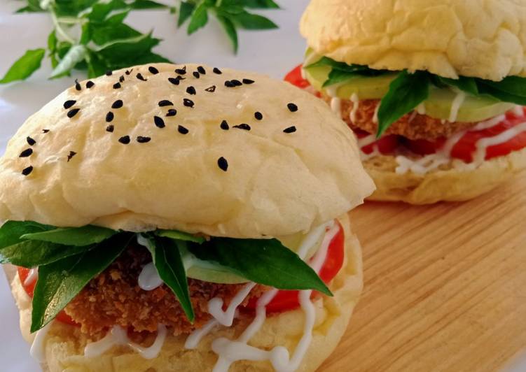 Cara Gampang Menyiapkan Roti Burger Labu Kuning Panggang Panci Anti Gagal