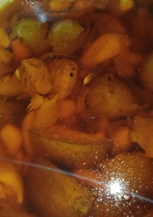 A picture of Aam lehsoora Achaar.