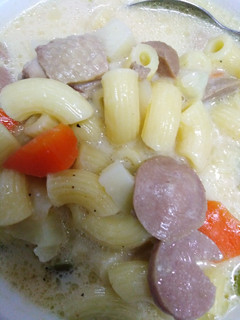 A picture of Macaroni Shell Soup.