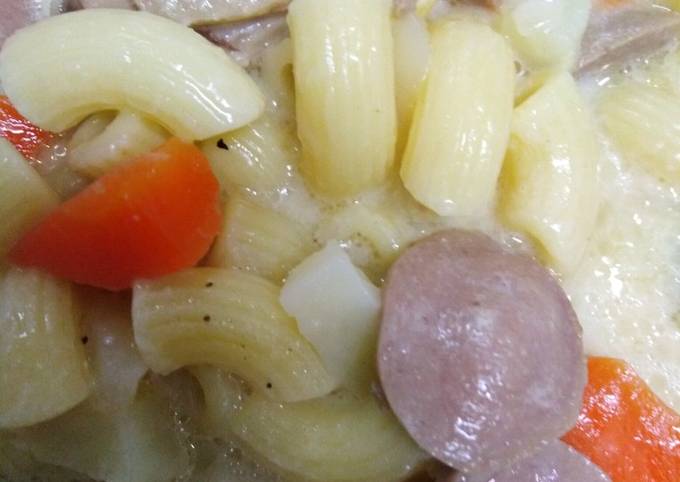 Steps to Make Favorite Macaroni Shell Soup