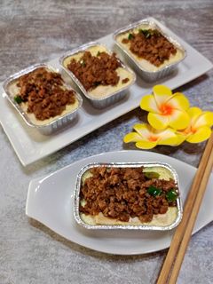 Foto resep Tahu telur Kukus dengan topping daging cincang