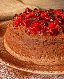 Chococheesecake al micro con frutos rojos